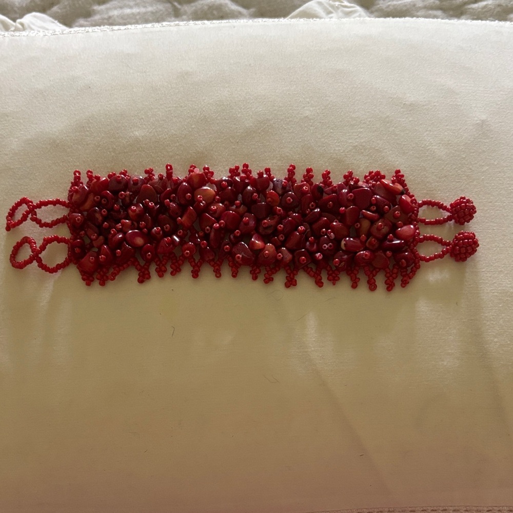 Red Beaded Bracelet